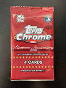 2021 TOPPS CHROME PLATINUM ANNIVERSARY BASEBALL HOBBY PACK