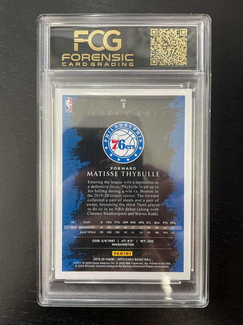 2019 PANINI IMPECCABLE - SILVER - M. THYBULLE - #3 - #'D/75 - RC - FCG 9***