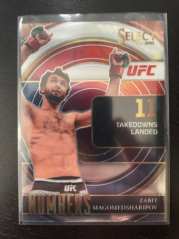 2022 PANINI SELECT UFC - NUMBERS - SINGLES - #1-30 - YOU PICK FROM LIST