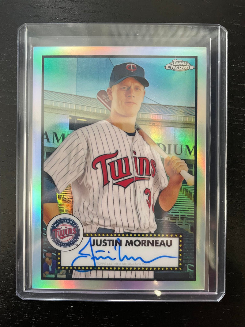 2021 TOPPS CHROME PLATINUM ANNIVERSARY - REFRACTOR - J. MORNEAU - #PA-JMO - #'D/199 - AUTOGRAPH