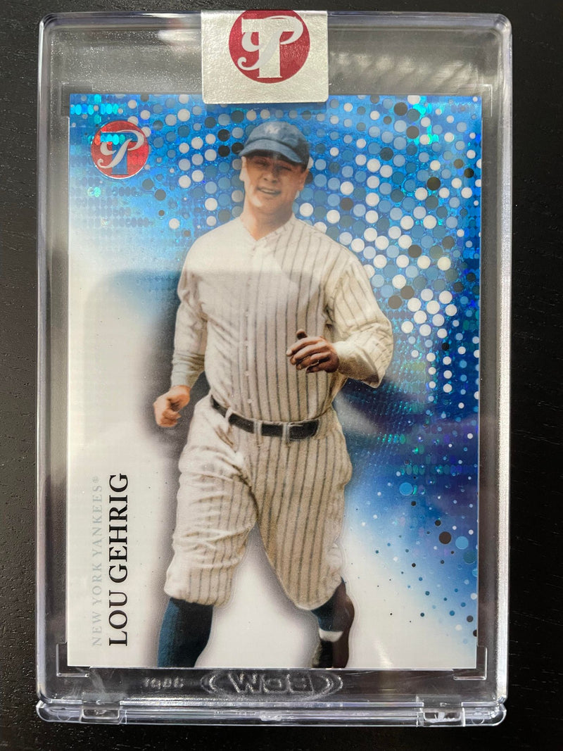 2022 TOPPS PRISTINE - BLUE ENCASED - L. GEHRIG - #87 - #'D/75
