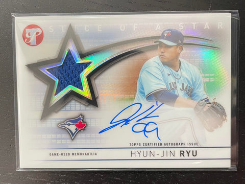 2022 TOPPS PRISTINE - REFRACTOR - SLICE OF A STAR - H. RYU - #SSAR-HJ - RELIC - AUTOGRAPH