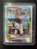 2021 TOPPS BOWMAN CHROME - REFRACTOR - J. CRONENWORTH - #68 - #'D/499 - RC