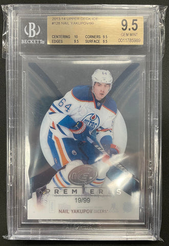 2013 UPPER DECK ICE - N. YAKUPOV - #128 - #'D/99 - BGS 9.5***