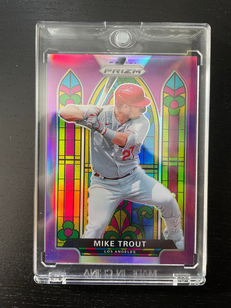 2021 PANINI PRIZM - STAINED GLASS - PURPLE PRIZM - M. TROUT -