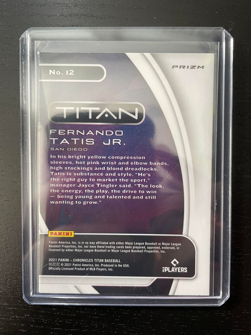 2021 PANINI CHRONICLES - TITAN - PURPLE VELOCITY PRIZM - F. TATIS JR. -