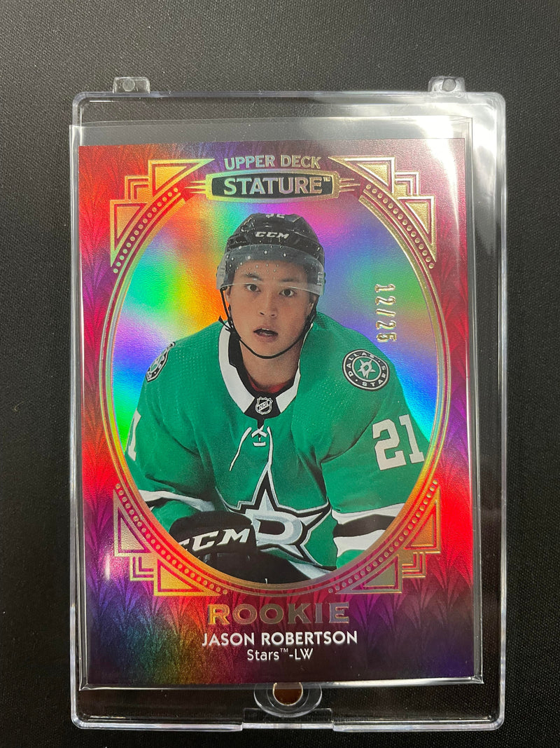 2020 UPPER DECK STATURES - RED - J. ROBERTSON - #150 - #'D/25 - RC