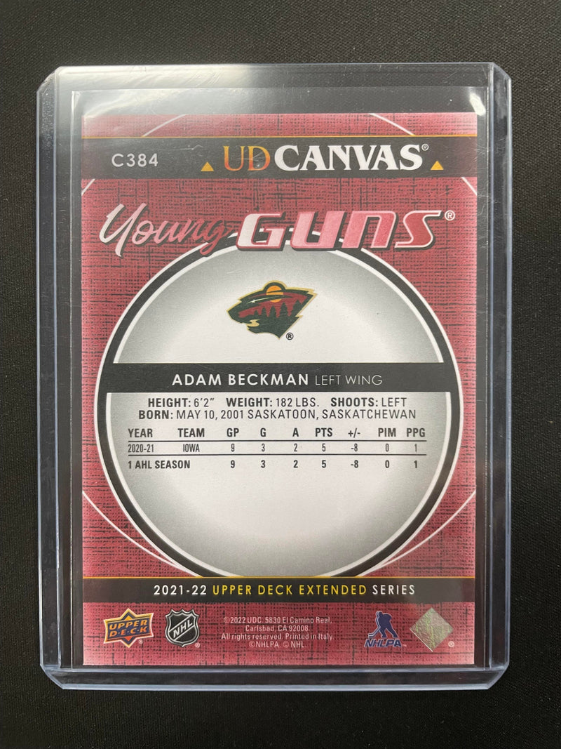 2021 UPPER DECK EXTENDED SERIES - UD CANVAS - YOUNG GUNS - A. BECKMAN -