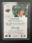 2021 UPPER DECK EXTENDED SERIES - YOUNG GUNS - A. BECKMAN -