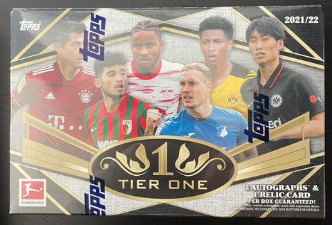 2021 TOPPS TIER ONE BUNDESLIGA SOCCER HOBBY BOX