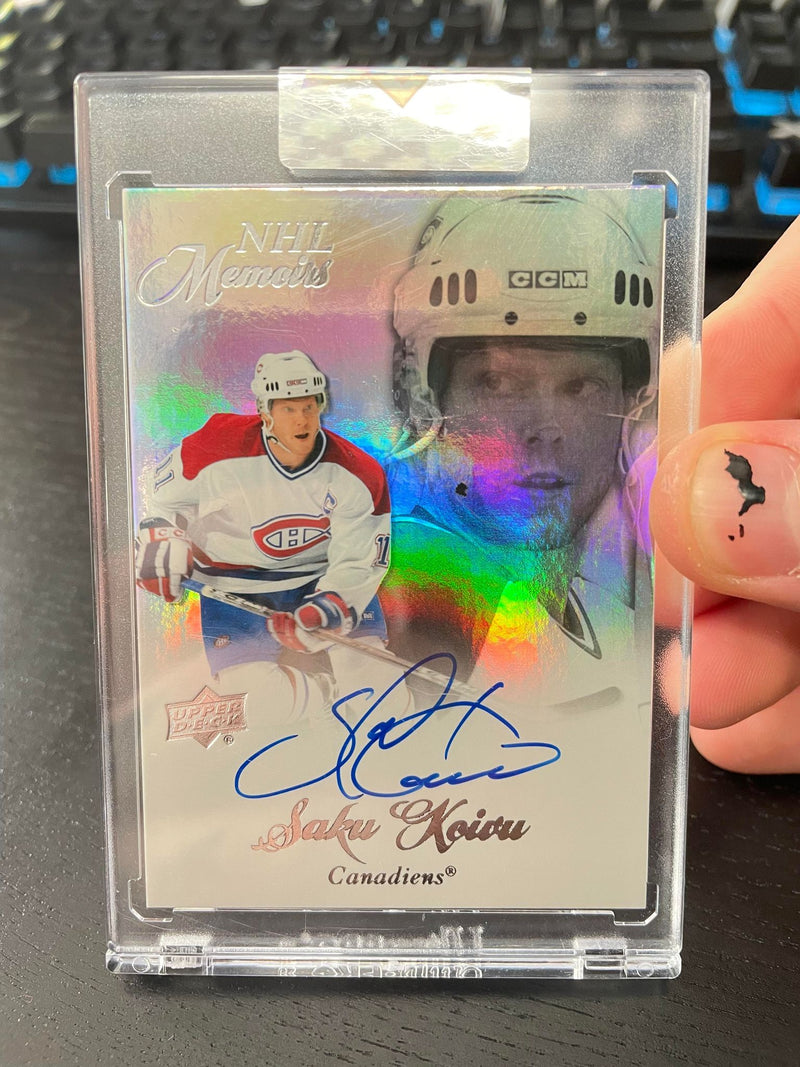 2020 UPPER DECK CLEAR CUT - NHL MEMOIRS - S. KOIVU -