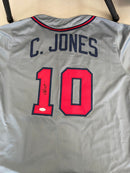 CHIPPER JONES - AUTOGRAPHED JERSEY - JSA AUTHENTICATED