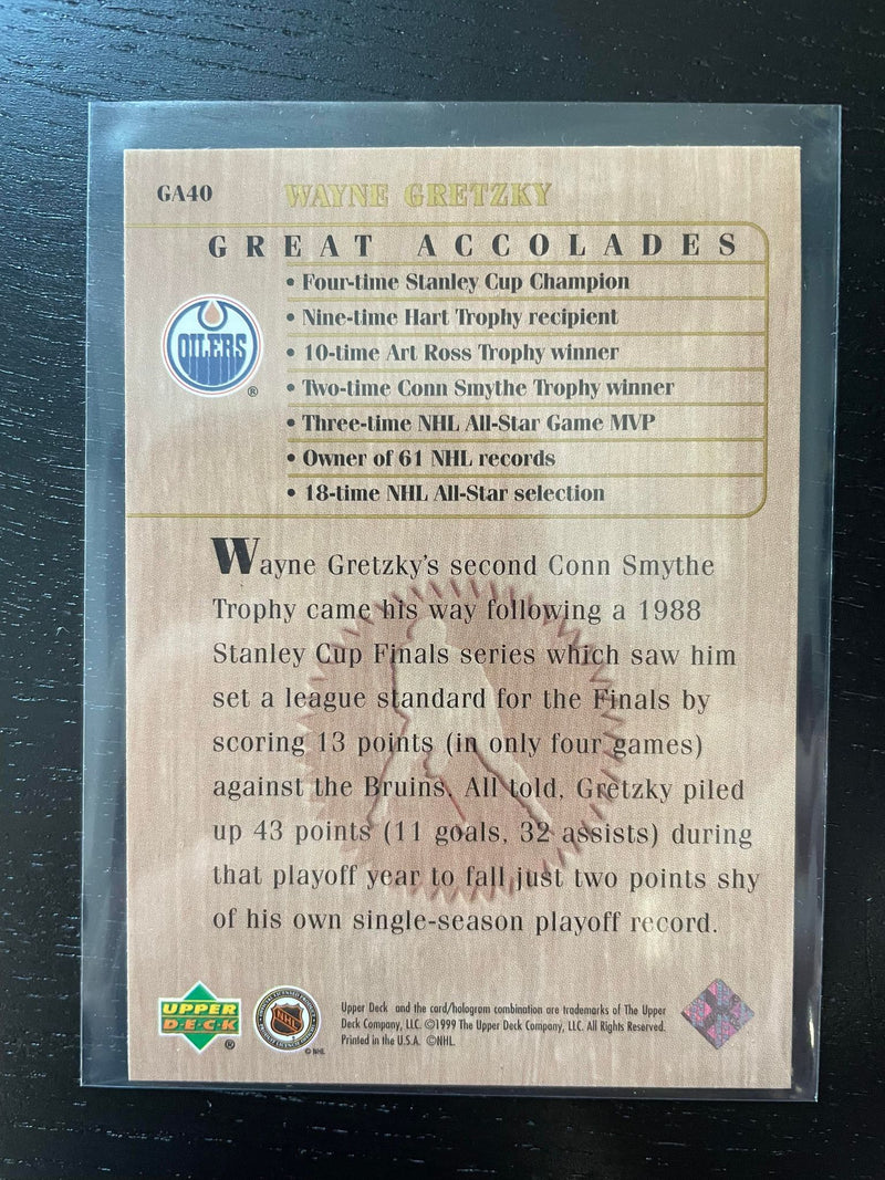 1999 UPPER DECK - GREAT ACCOLADES - W. GRETZKY - SELECT YOUR CARD
