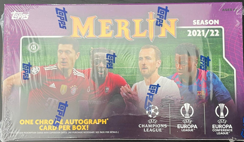 2021 TOPPS MERLIN UEFA SOCCER HOBBY BOX