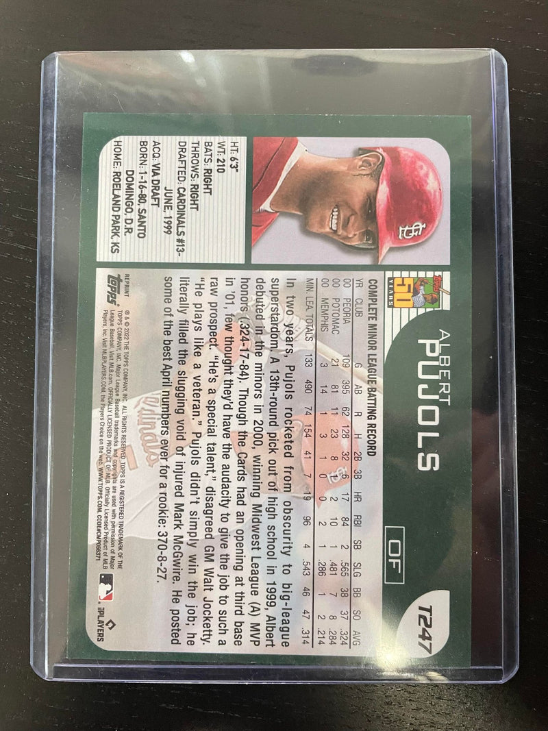 2022 TOPPS BOX TOPPER - JUMBO CARD - A. PUJOLS -