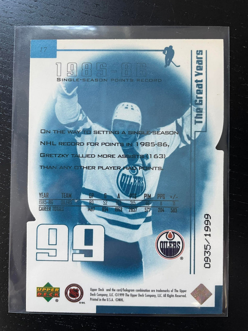 1999 UPPER DECK - YEAR OF THE GREAT ONE - W. GRETZKY -