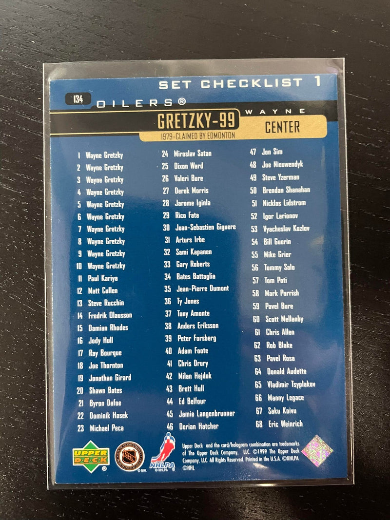 1999 UPPER DECK - SET CHECKLIST 1 - W. GRETZKY -