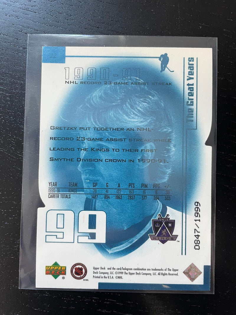 1999 UPPER DECK - YEAR OF THE GREAT ONE - W. GRETZKY -