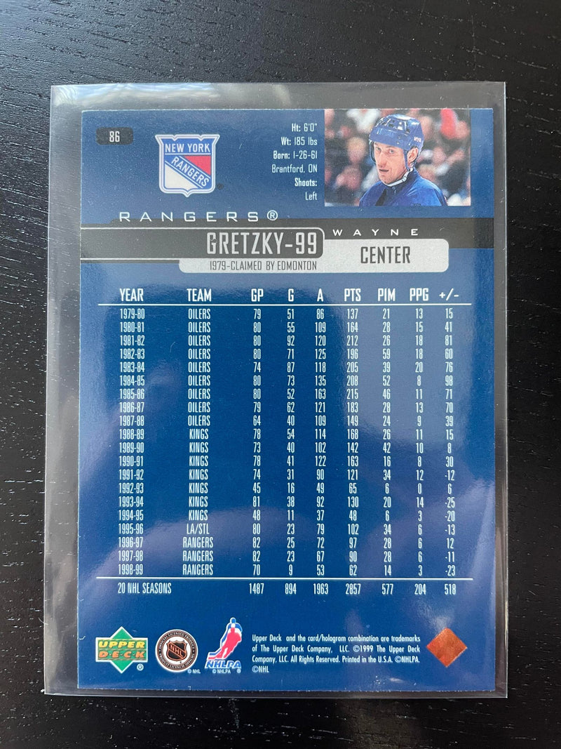 1999 UPPER DECK - W, GRETZKY - SELECT YOUR CARD