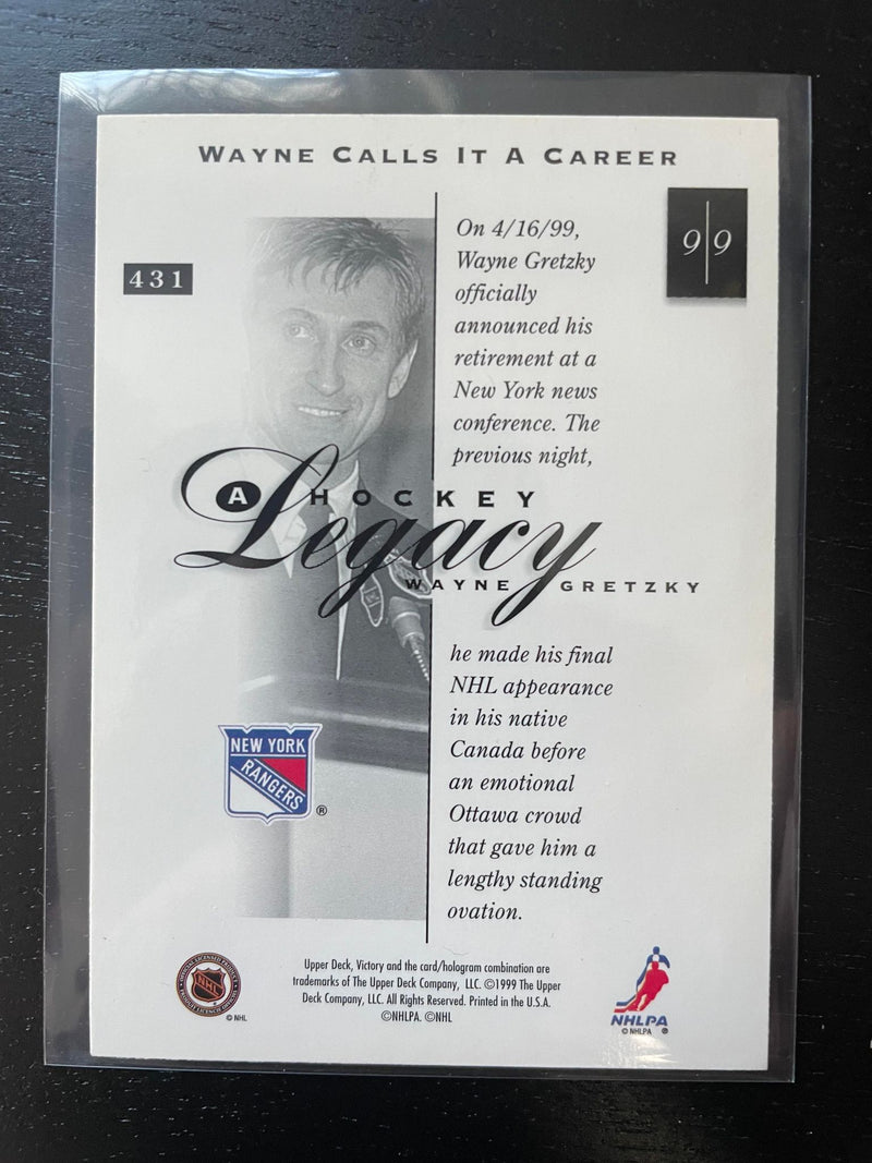 1999 VICTORY - HOCKEY LEGACY - W. GRETZKY - PICK YOUR CARD
