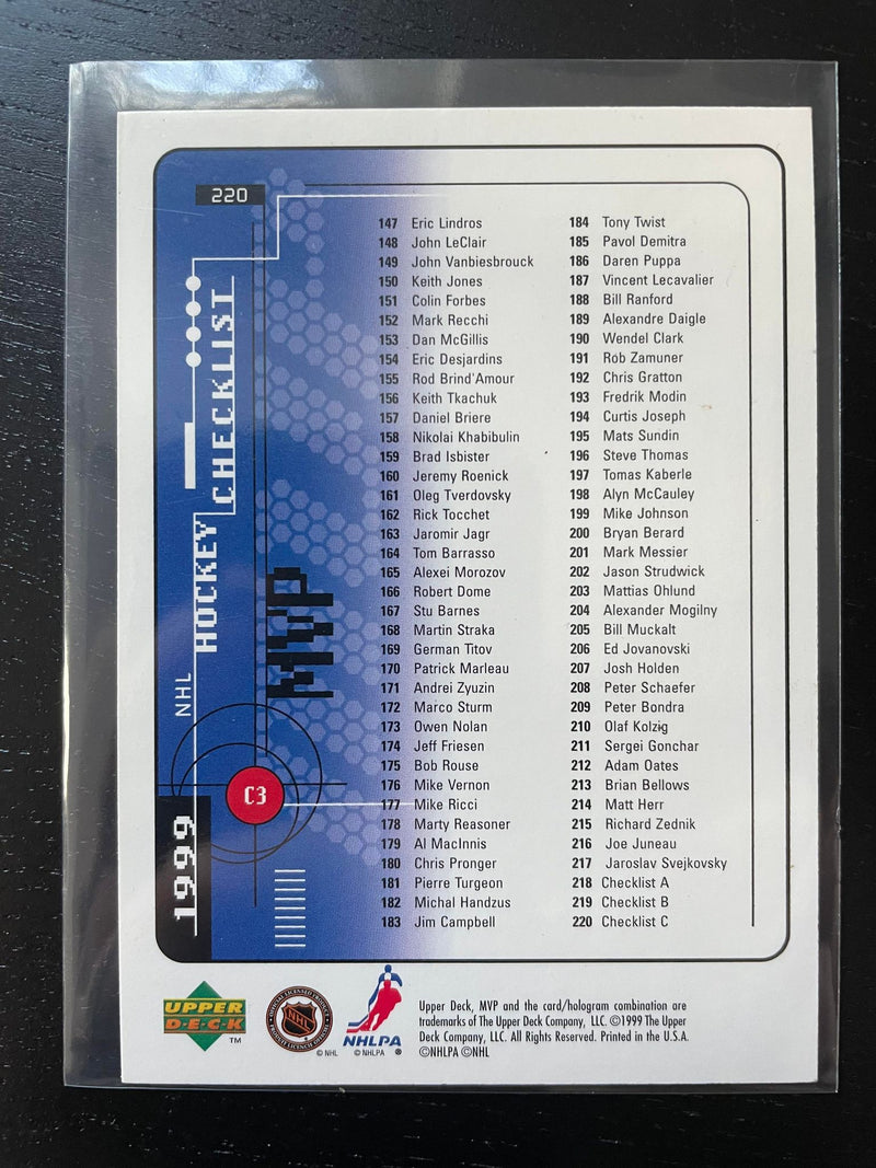 1999 UPPER DECK - MVP - W. GRETZKY - SELECT YOUR CARD