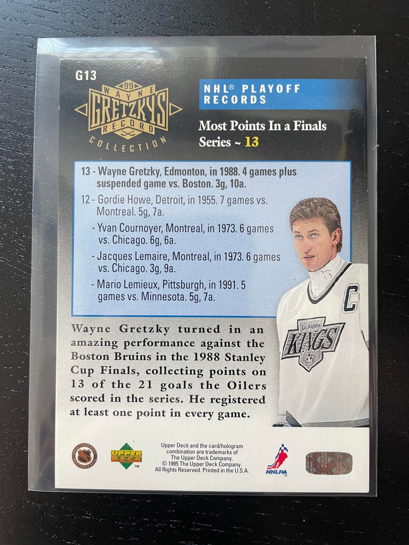 1995 UPPER DECK - WAYNE GRETZKY RECORD COLLECTION - W. GRETZKY - SELECT YOUR CARD