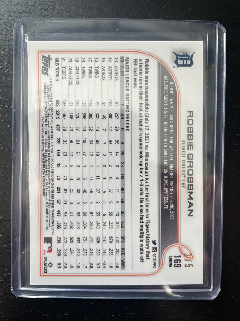 2022 TOPPS CHROME - RED WAVE - R. GROSSMAN - #169 - #'D/5