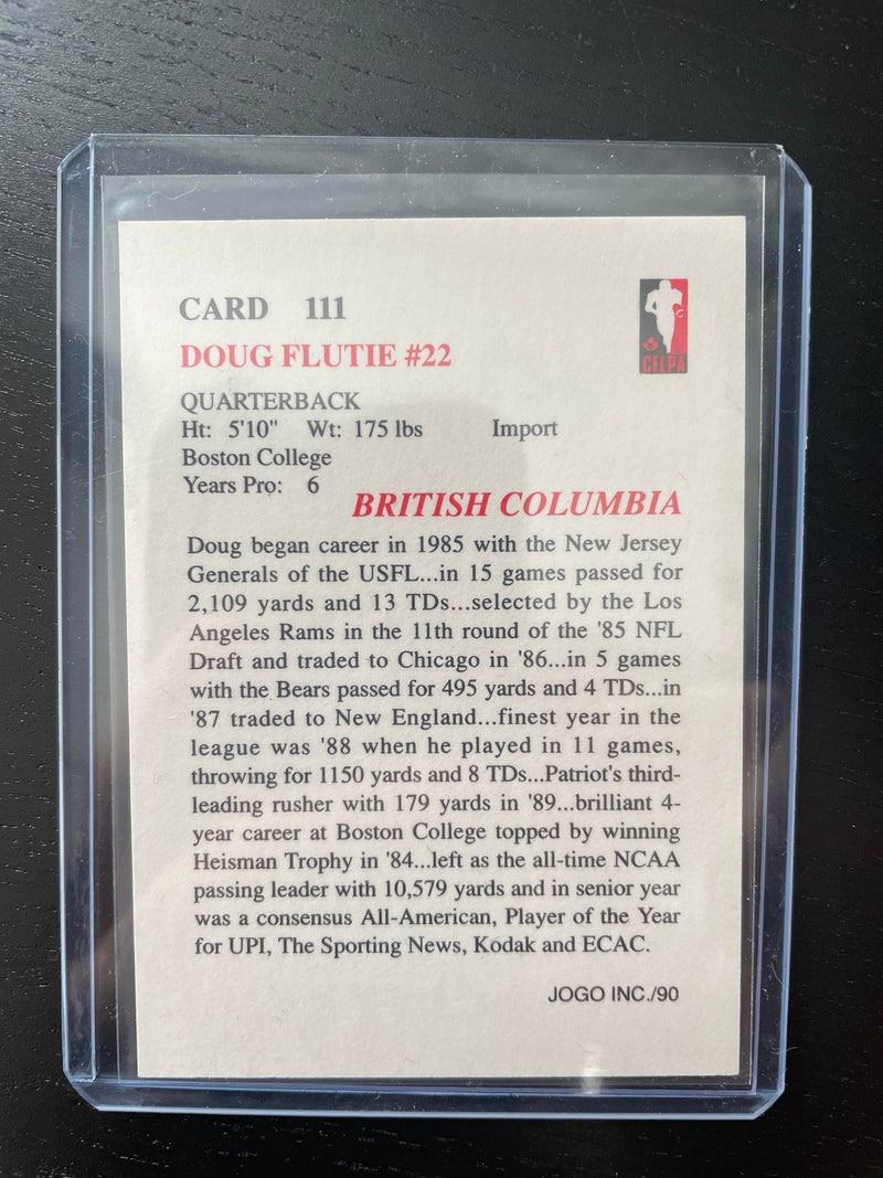 1990 JOGO CFL - D. FLUTIE -