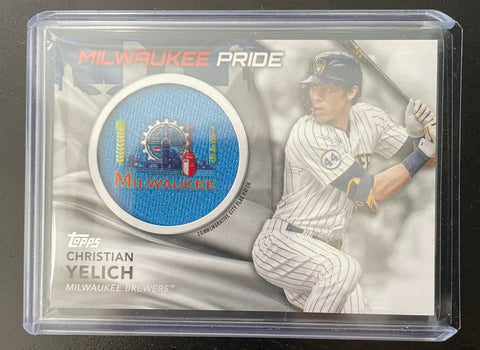 2022 TOPPS SERIES ONE - CITY FLAG PATCH CARD - C. YELICH - #CFP-CY - RELIC