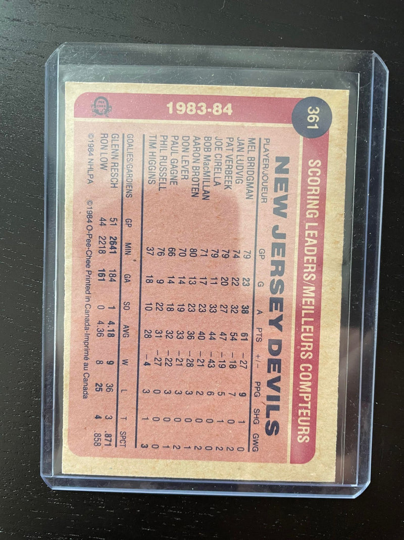 1984 O-PEE-CHEE - SCORING LEADERS - M. BRIDGMAN -