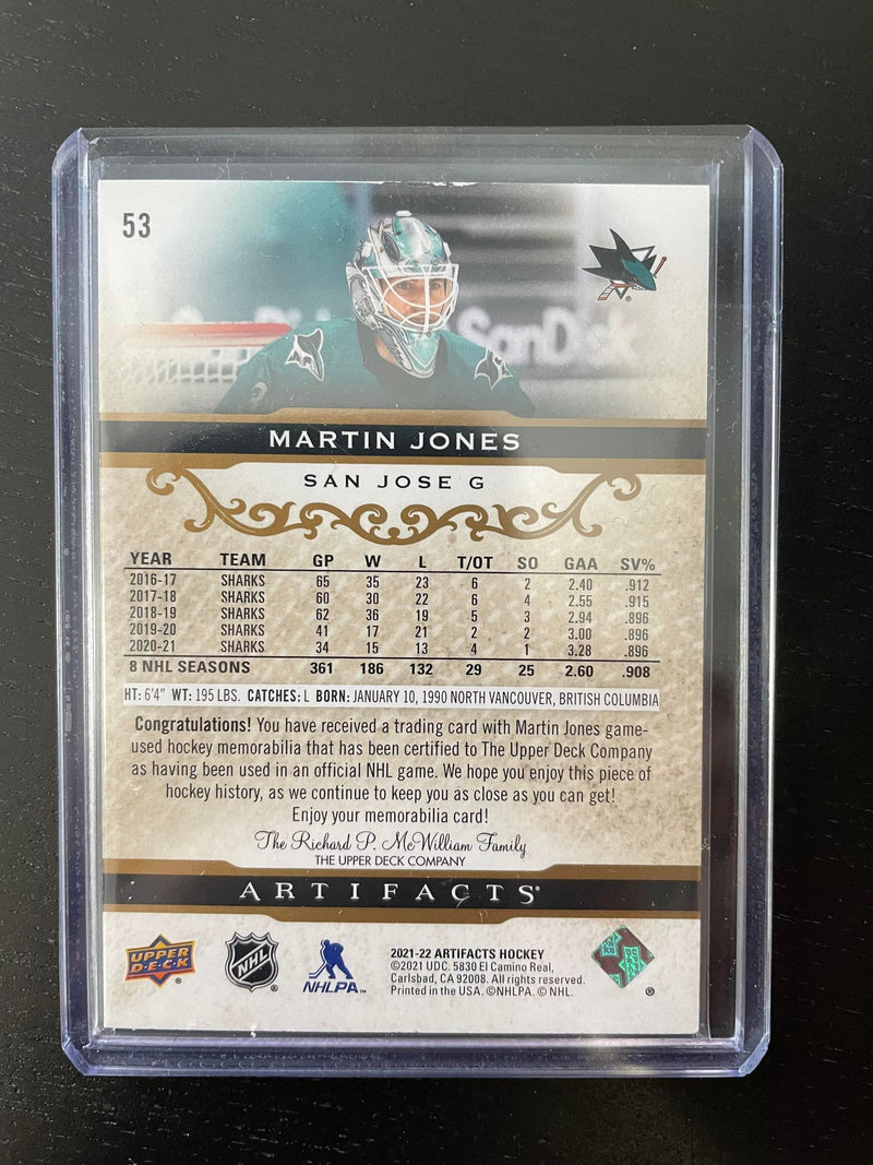 2021 UPPER DECK ARTIFACTS - M. JONES - #53 - #'D/249 - DUAL RELIC