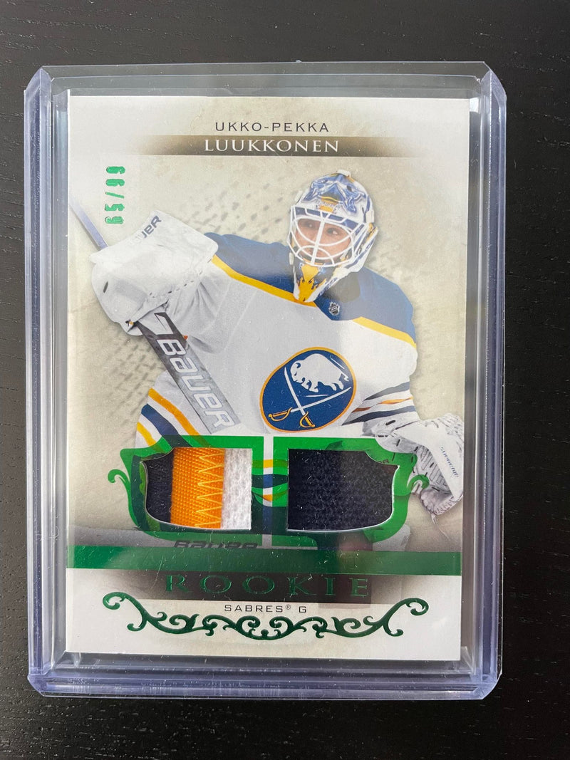 2021 UPPER DECK ARTIFACTS - EMERALD ROOKIE - U. LUUKKONEN - #173 - #'D/99 - DUAL RELIC - RC