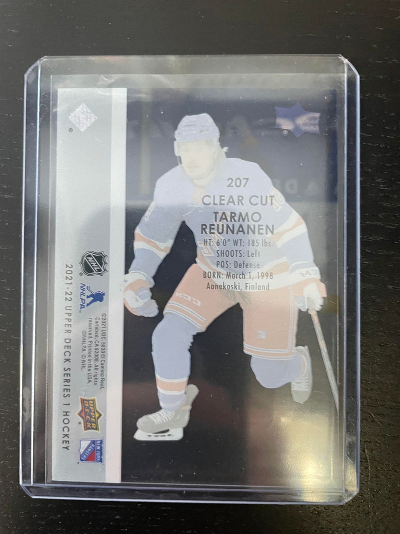 2021 UPPER DECK SERIES ONE - CLEAR CUT - YOUNG GUNS - T. REUNANEN -
