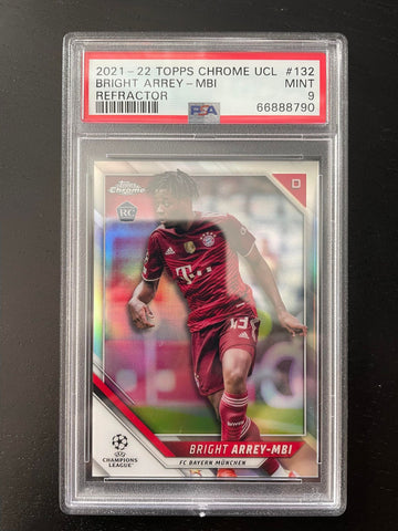 2021 TOPPS CHROME UCL - REFRACTOR - B. ARREY-MBI - #132 - PSA 9***