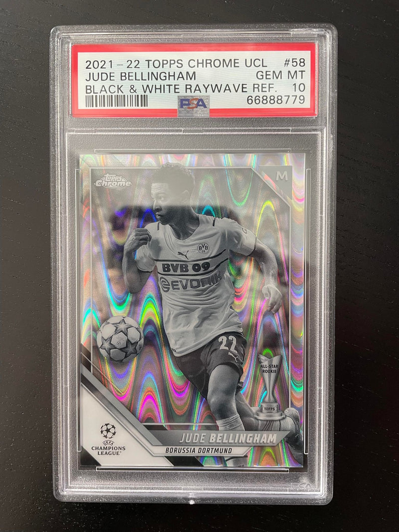 2021 TOPPS CHROME UCL - BLACK & WHITE RAYWAVE REFRACTOR - J. BELLINGHAM -