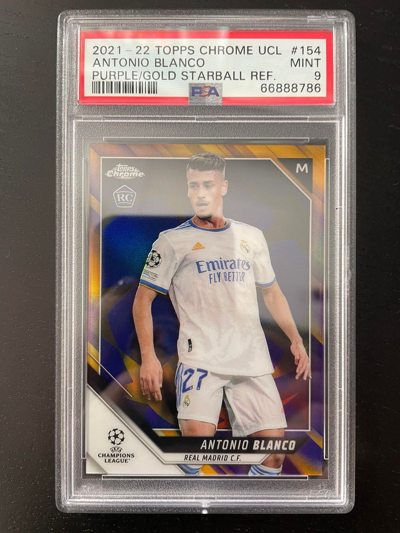 2021 TOPPS CHROME UCL - PURPLE/GOLD STARBALL REFRACTOR - A. BLANCO -