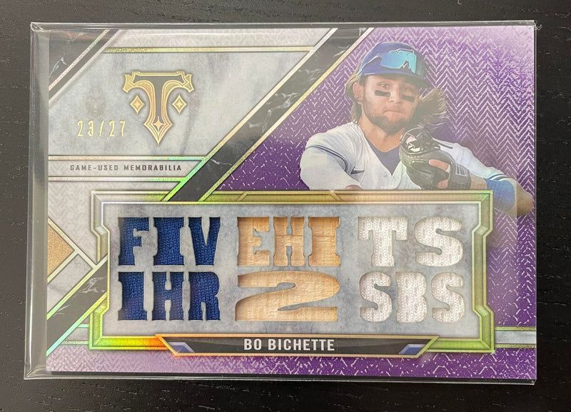 2021 TOPPS TRIPLE THREADS - AMETHYST - B. BICHETTE - #TTR-BB1 - #'D/27 - RELIC