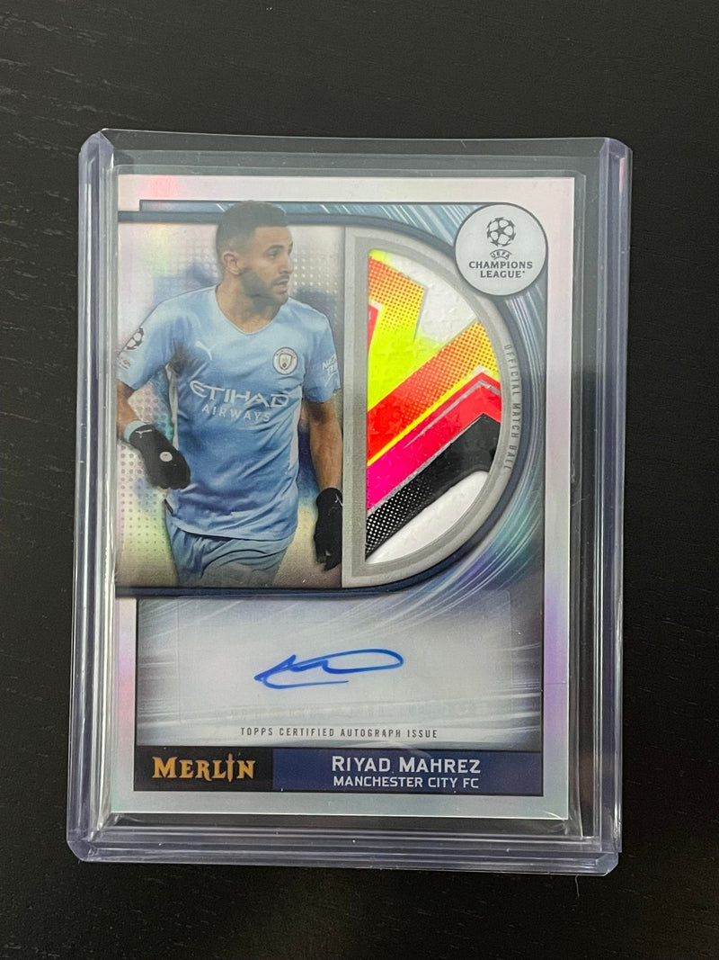 2022 TOPPS MERLIN CHROME UEFA - MATCH BALL - R. MAHREZ -