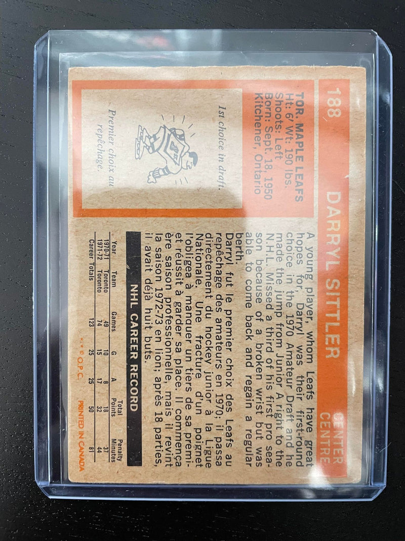 1972 O-PEE-CHEE - D. SITTLER -