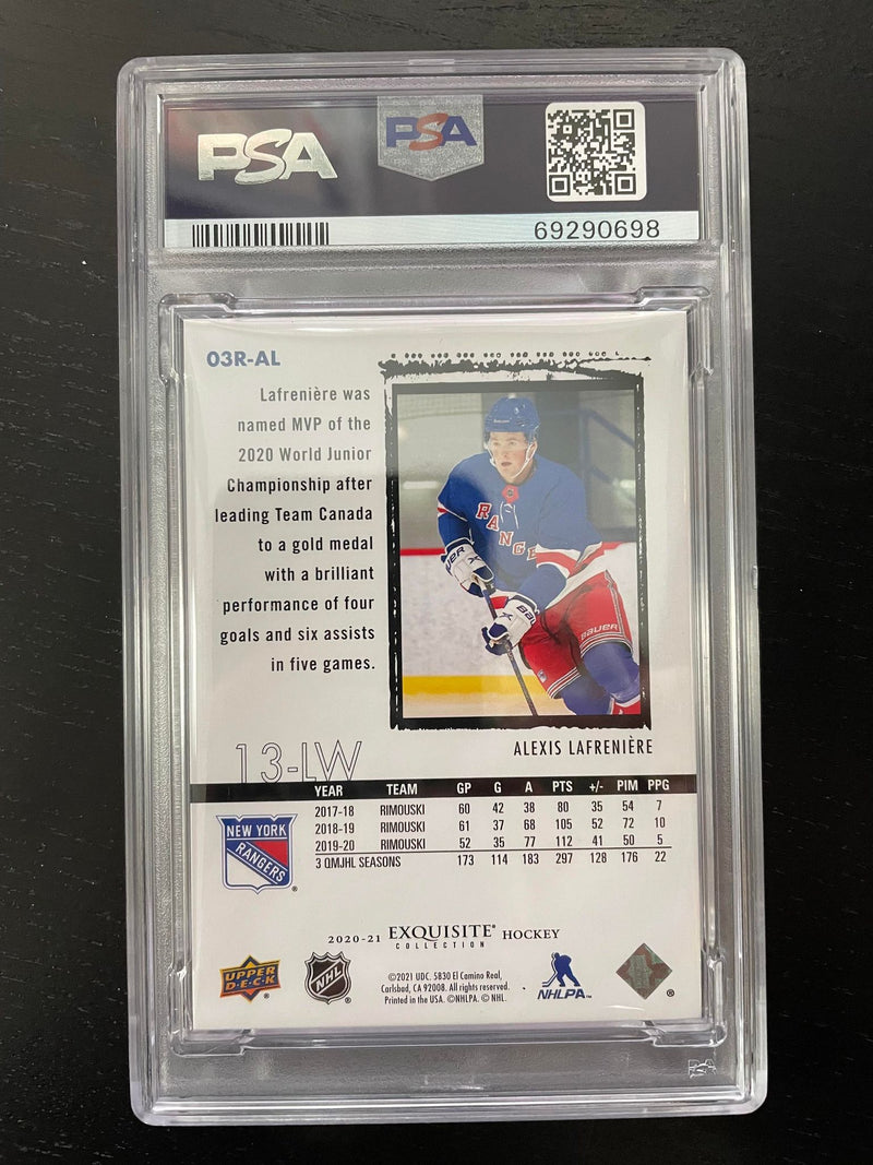 2019 UPPER DECK BLACK DIAMOND - EXQUISITE ROOKIES - 2003 RETRO - A. LAFRENIERE - #03RAL - #'D/99 - PSA 6