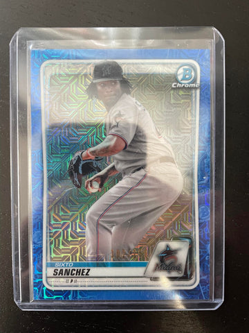 2020 TOPPS BOWMAN CHROME - BLUE MOJO REFRACTOR - S. SANCHEZ - #BCP-172 - #'D/150