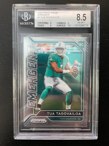 2020 PANINI PRIZM - EMERGENT - T. TAGOVAILOA - #2 - BGS 8.5 - RC
