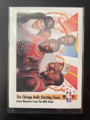 1991 SKYBOX - GREAT MOMENTS FROM THE NBA FINALS - BULS STARTING FIVE - #337