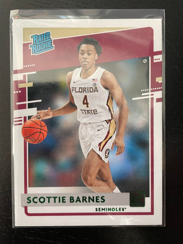 2021 PANINI CHRONICLES DRAFT PICKS - DONRUSS - GREEN - RATED ROOKIE - S. BARNES - #32 - RC