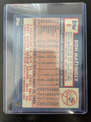 2022 TOPPS BOX TOPPER - JUMBO CARD REPRINT - D. MATTINGLY -