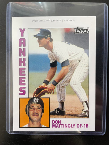 2022 TOPPS BOX TOPPER - JUMBO CARD REPRINT - D. MATTINGLY - #8