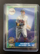 2022 TOPPS UPDATE SERIES - SILVER PACK - GREEN REFRACTOR - R. ACUNA JR. - #T87C-74 - #'D/99