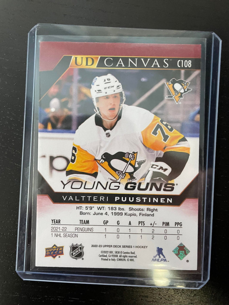 2022 UPPER DECK SERIES ONE - UD CANVAS YOUNG GUNS - V. PUUSTINEN -