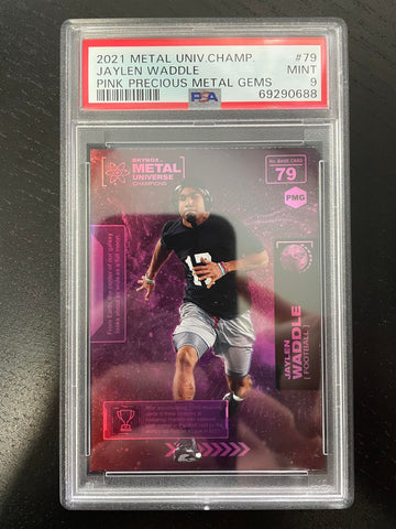 2021 UPPER DECK METAL UNIVERSE CHAMPIONS - PRECIOUS METAL GEMS PINK - J. WADDLE - #79 - PSA 9