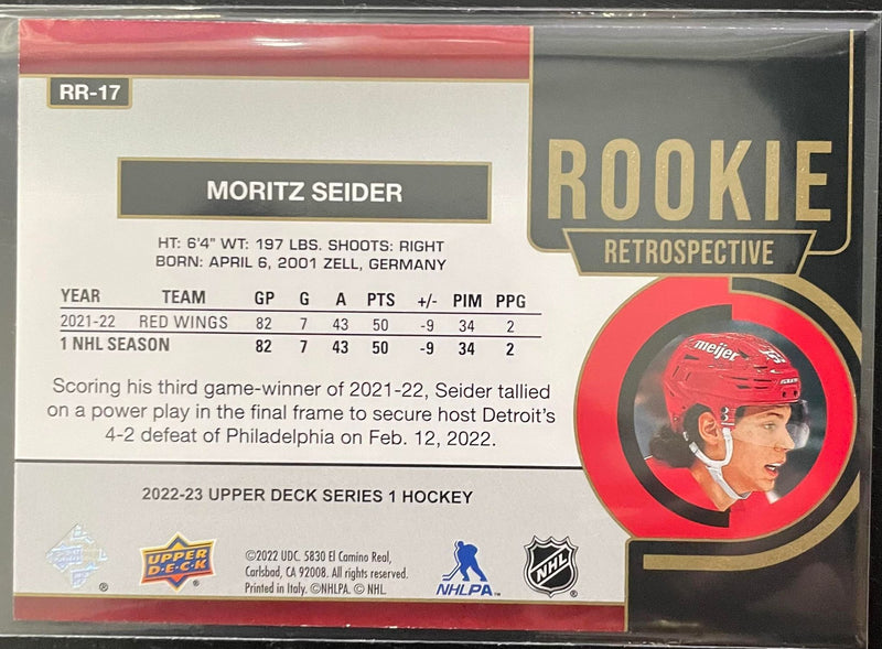 2022 UPPER DECK SERIES ONE - GOLD - ROOKIE RETROSPECTIVE - M. SEIDER -